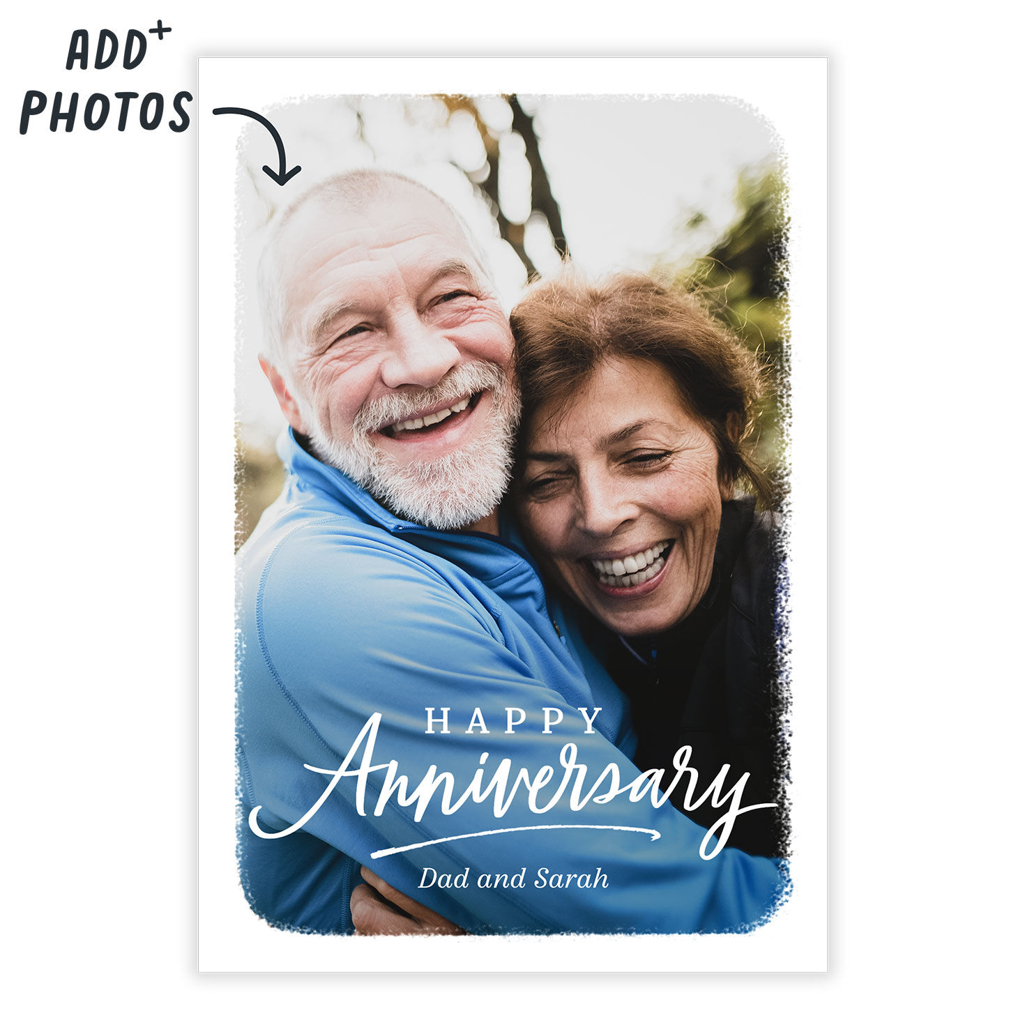 Personalized White Frame Anniversary Photo Card  image number 2