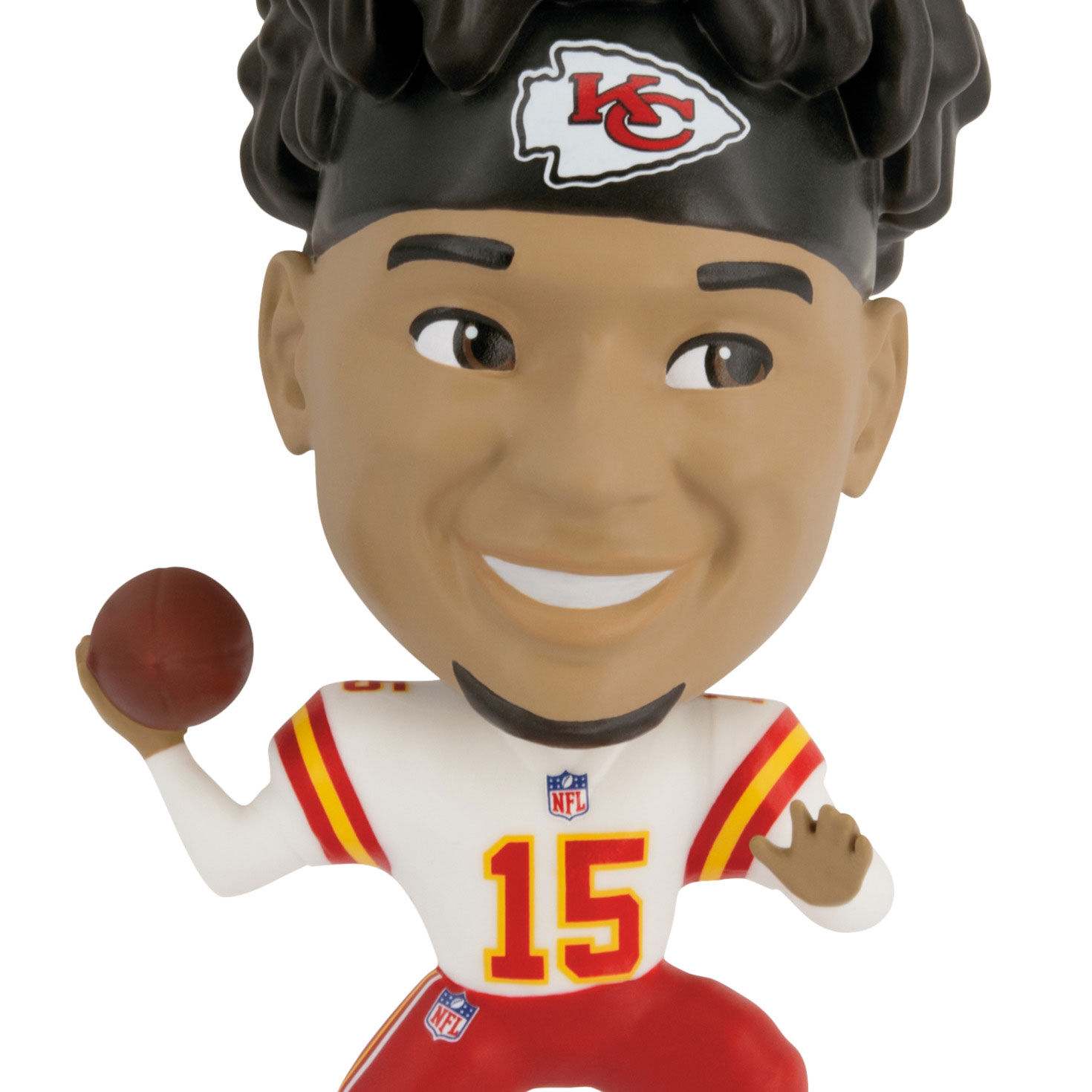 Patrick Mahomes Bobblehead Christmas Ornament upclose view image number 4