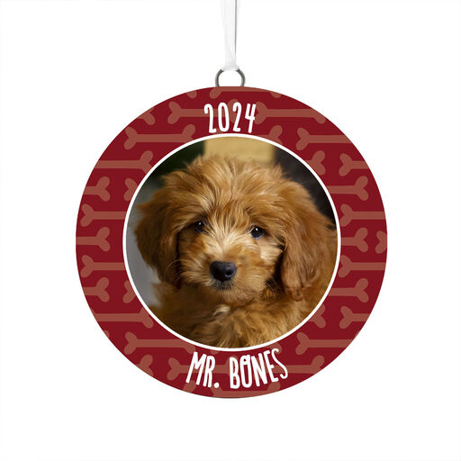 Pet Personalized Text and Photo Ceramic Ornament, 