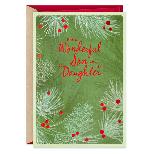 Family Is the Best Gift Christmas Card for Son and Daughter-in-Law, 