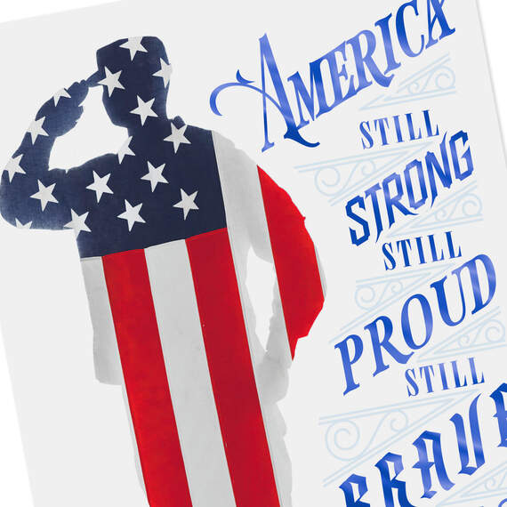 Strong, Proud, Brave, Free Veterans Day Card, , large image number 4