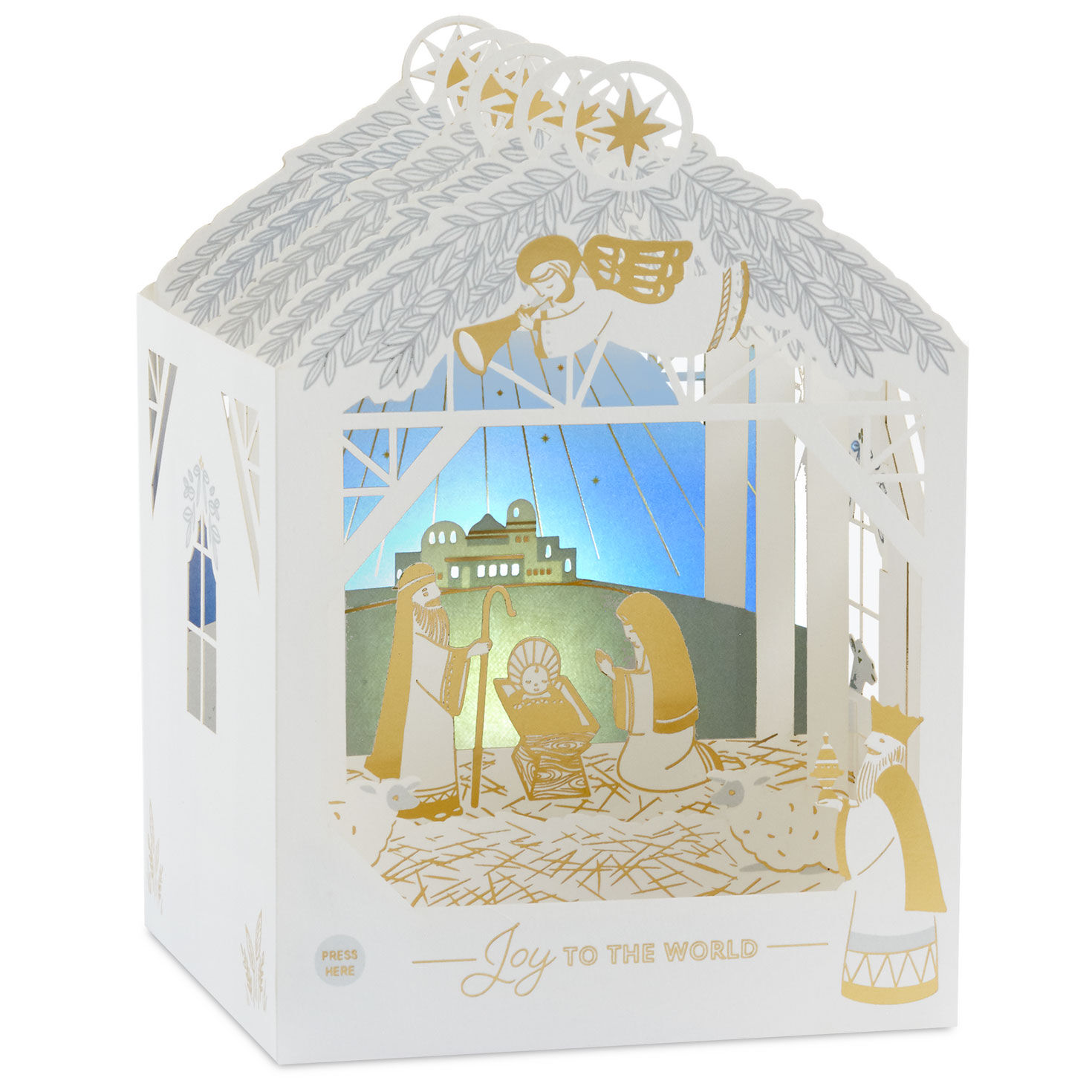 Joy to the World Nativity Scene Musical 3D Pop-Up Christmas