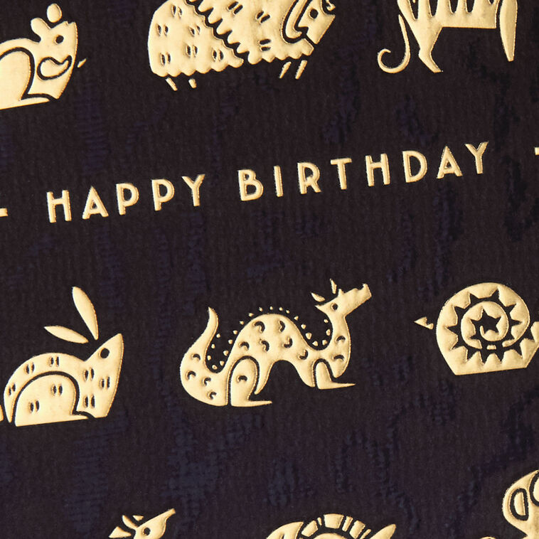 Luck and Happiness Zodiac Animals Birthday Card, , large image number 4