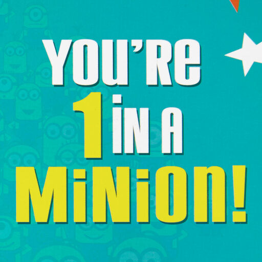Despicable Me One in a Minion Birthday Card With Stickers, 