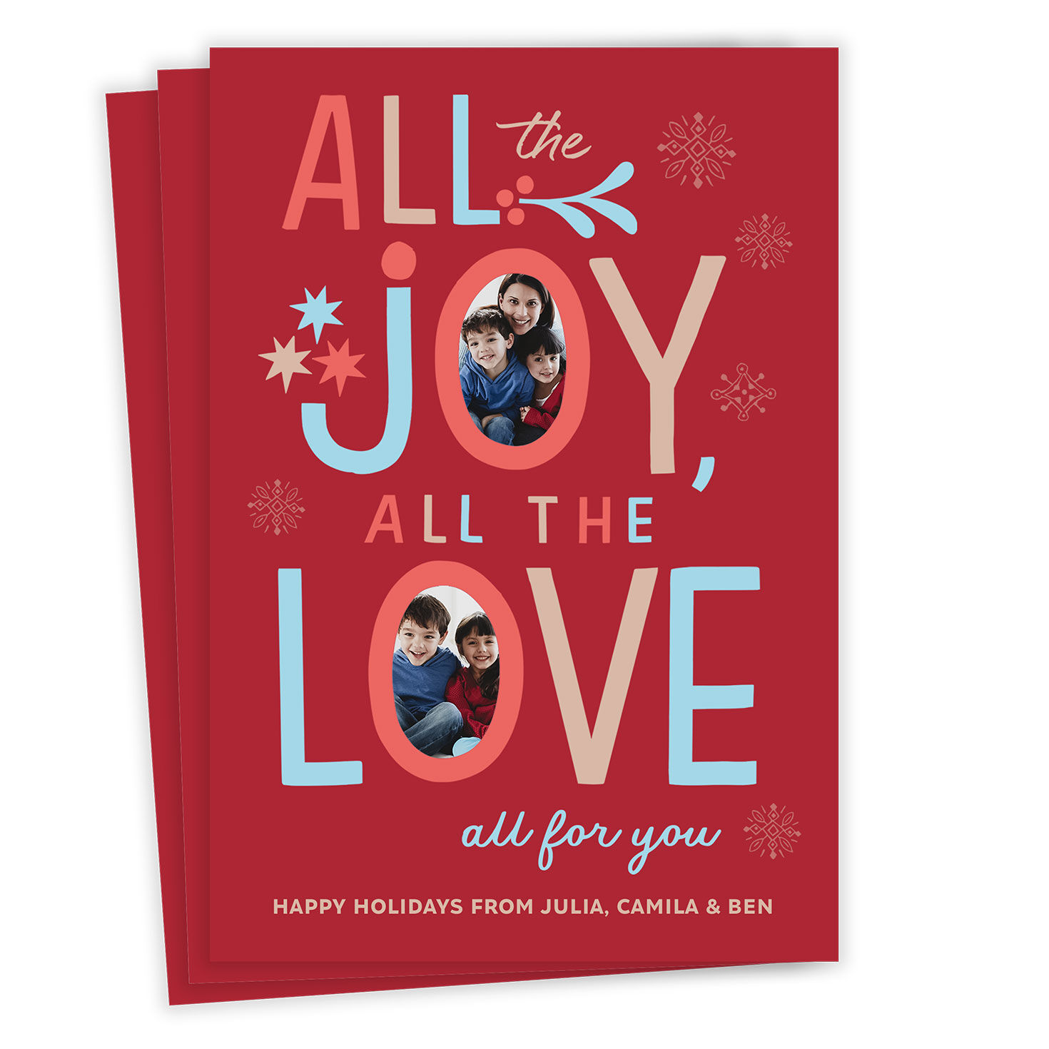 All the Joy and Love Flat Holiday Photo Card