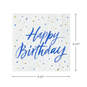 Blue "Happy Birthday" on White Dinner Napkins, Set of 16, , large image number 2