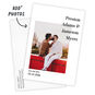 Modern White Frame Personalized Save the Date Card Card Front indicating personalization image number 2
