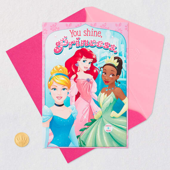 Disney Princess You Shine Musical Birthday Card With Light, , large image number 5