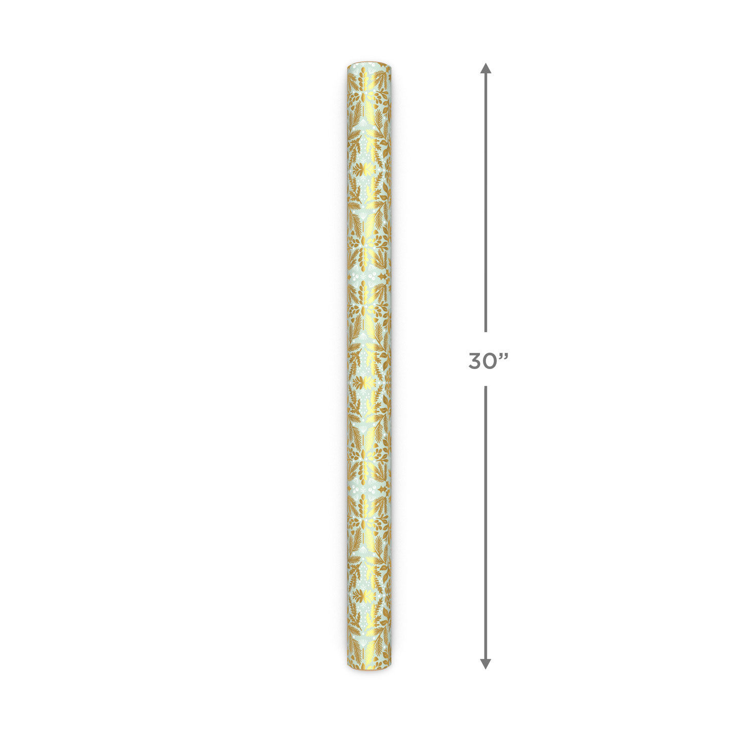 Floral on Blue/Merry Christmas Reversible Gift Wrap Measurement image number 4