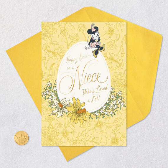 Disney Minnie Mouse Sitting on Egg Easter Card for Niece, , large image number 5