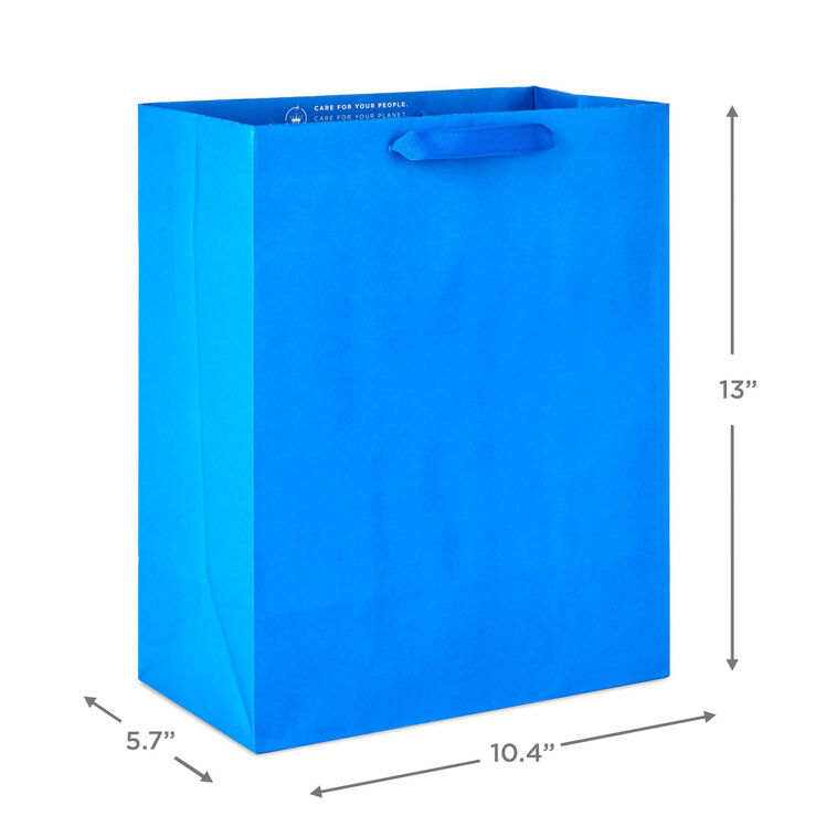13" Assorted Solid Colors 3-Pack Large Gift Bags, , large image number 3