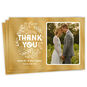 Foliage Line Art on Gold Personalized Wedding Thank You front fanned image number 1