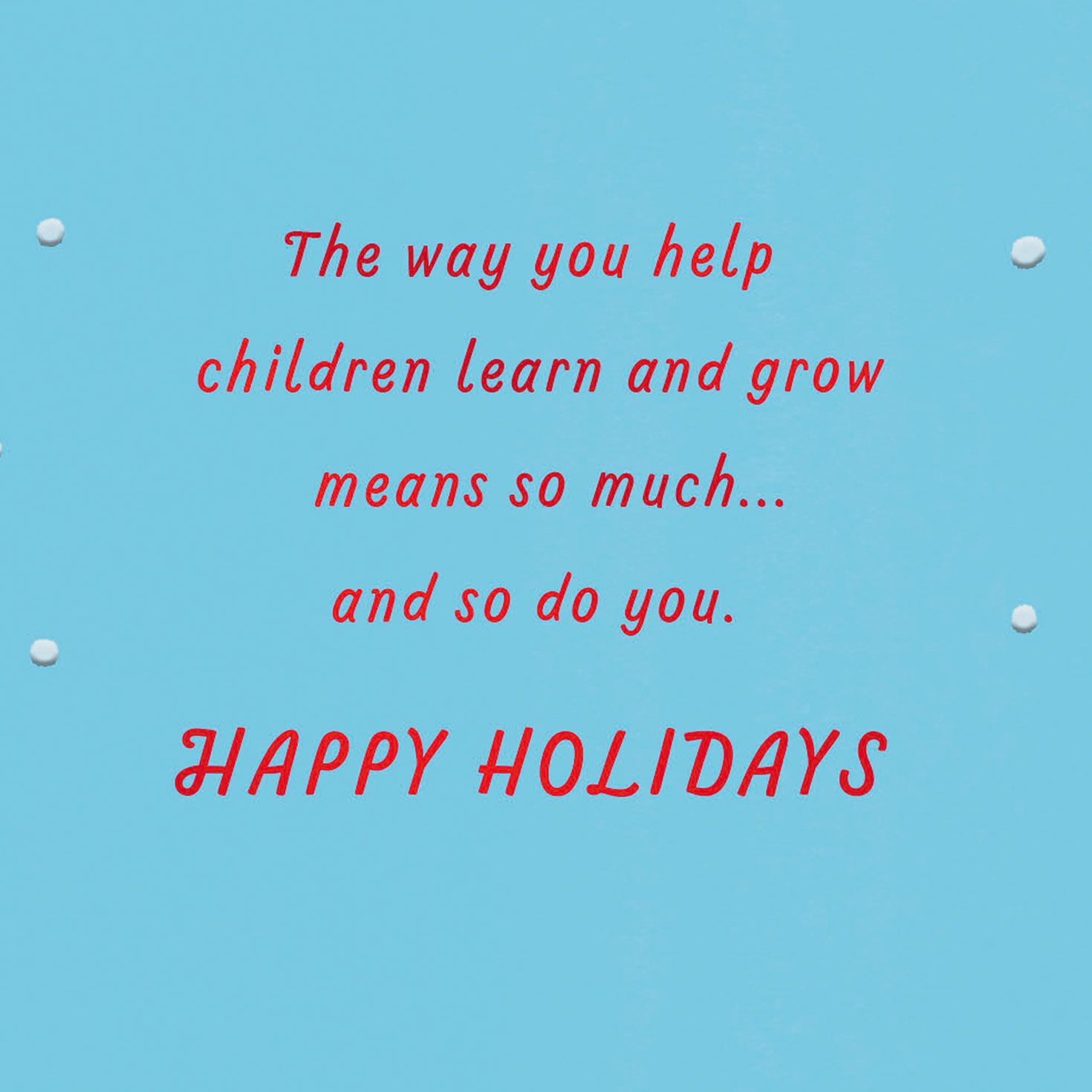 Snowman with Kid and Dog Child Caregiver Christmas Card Sentiment image number 2