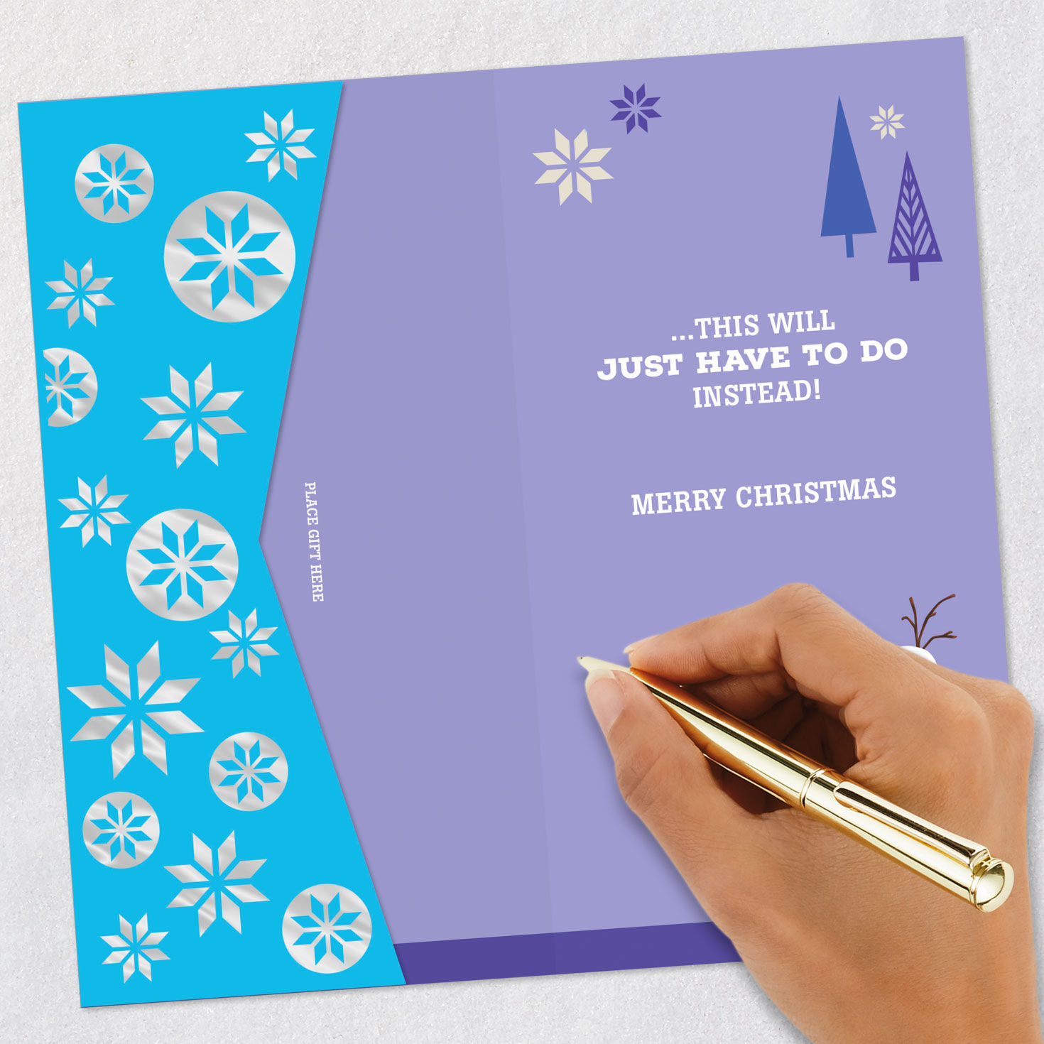 Disney Frozen Olaf Money Holder Christmas Card Signing card image number 7