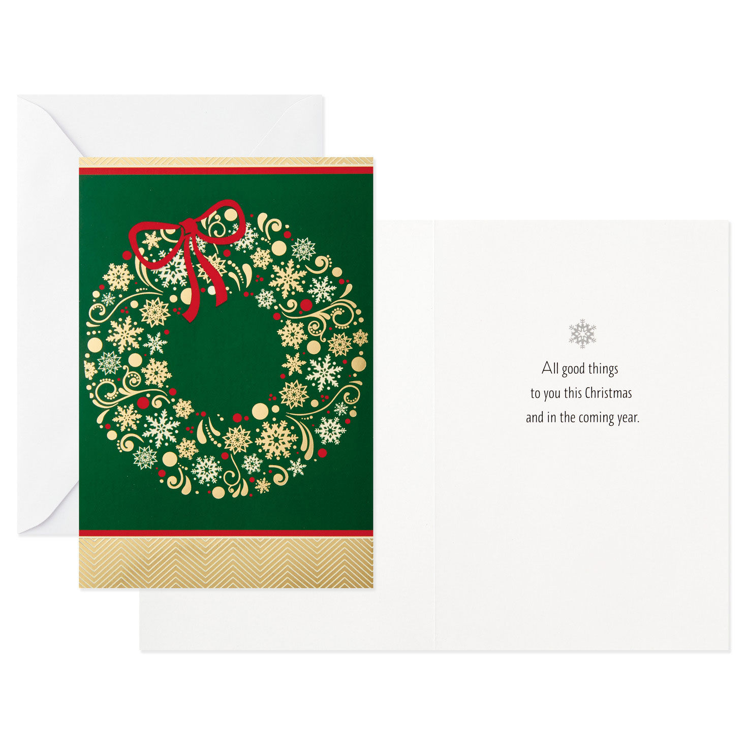 Geometric Designs Assorted Boxed Christmas Cards Card Front with Sentiment image number 6