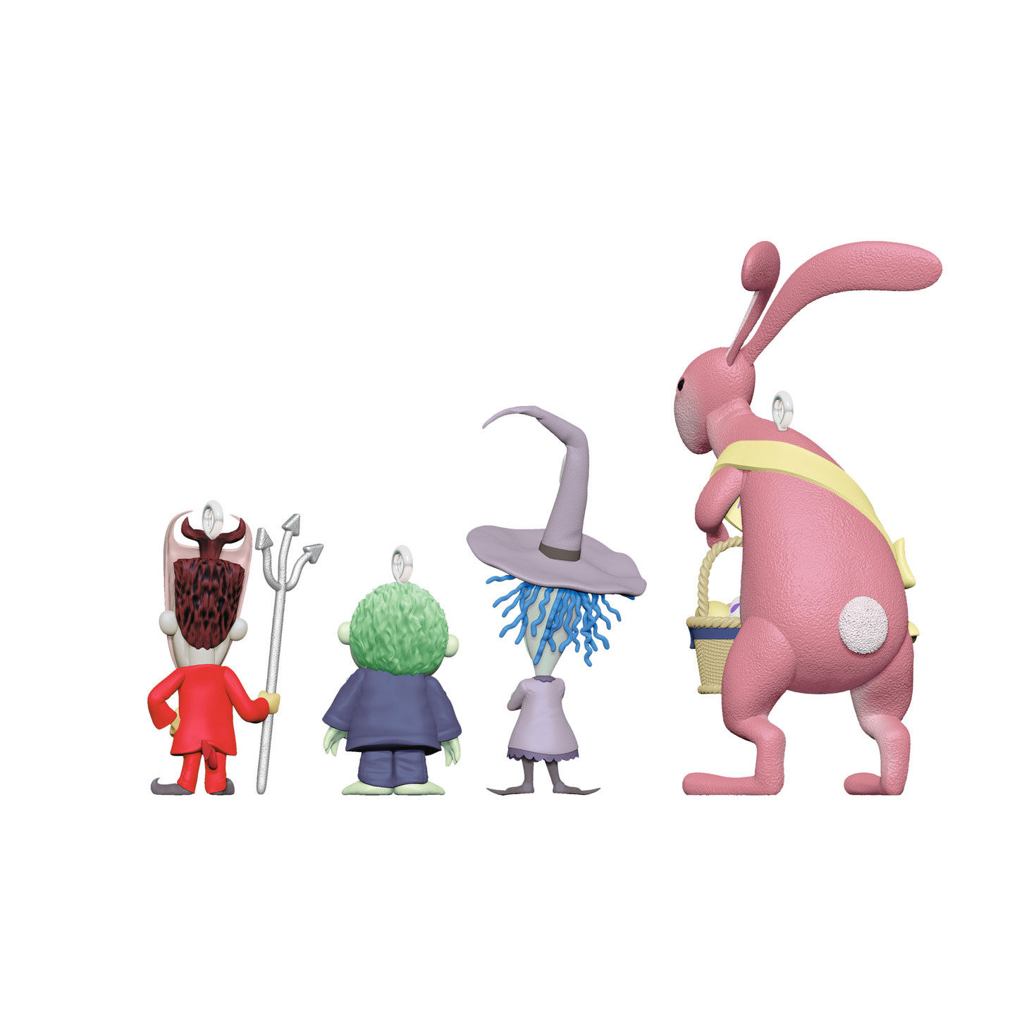 Nightmare Before Christmas Keepsake Ornaments Set Back image number 4