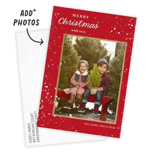 Speckled Campfire Mug Flat Christmas Photo Card, 