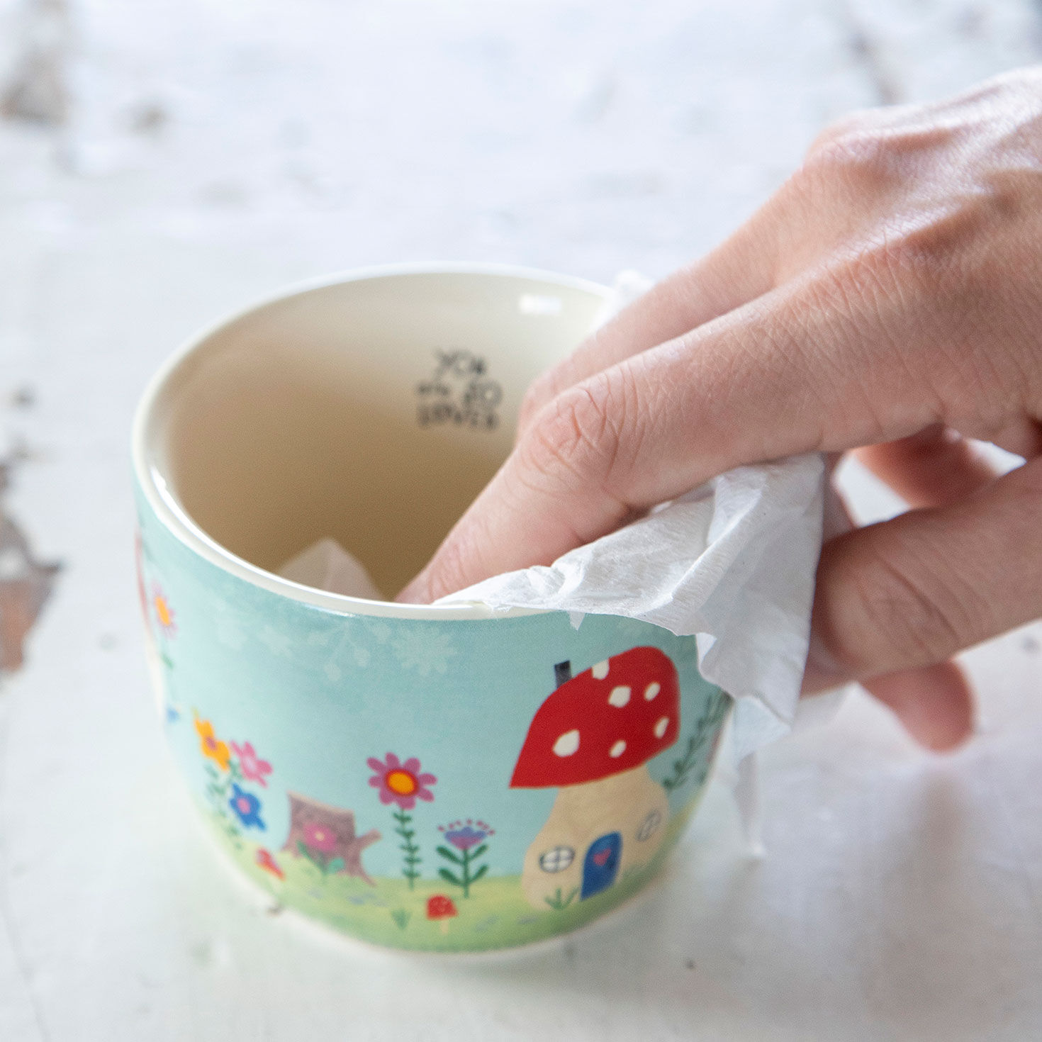 Secret Message Candle in Ceramic Trinket Bowl in use image number 2