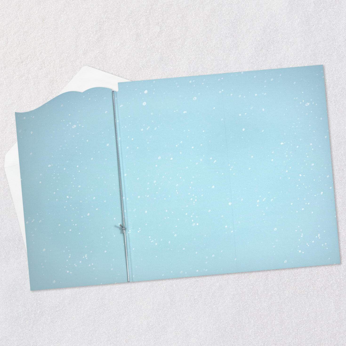 Cardinals in Snowy Forest Romantic Christmas Card Open card with envelope image number 4