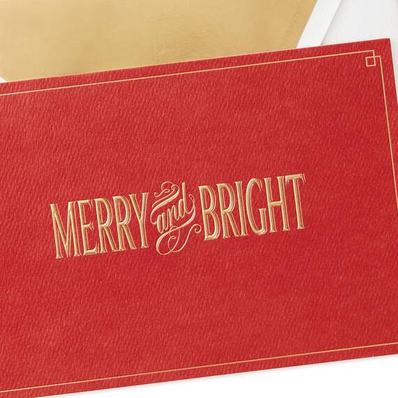 Merry, Bright and Gold Christmas Cards, Box of 10, , large image number 3