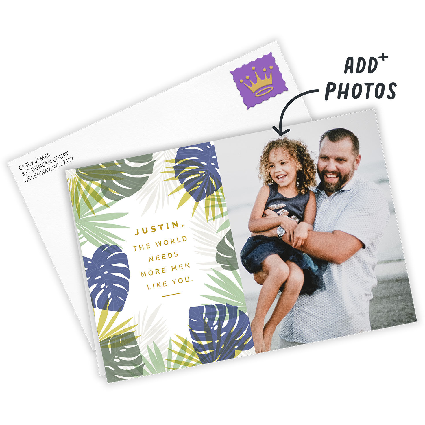 Personalized More Men Like You Photo Card, , large image number 2