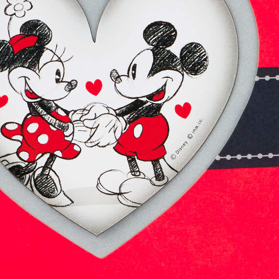 Disney Mickey and Minnie Valentine’s Day Card for Wife With Magnet, , large image number 4