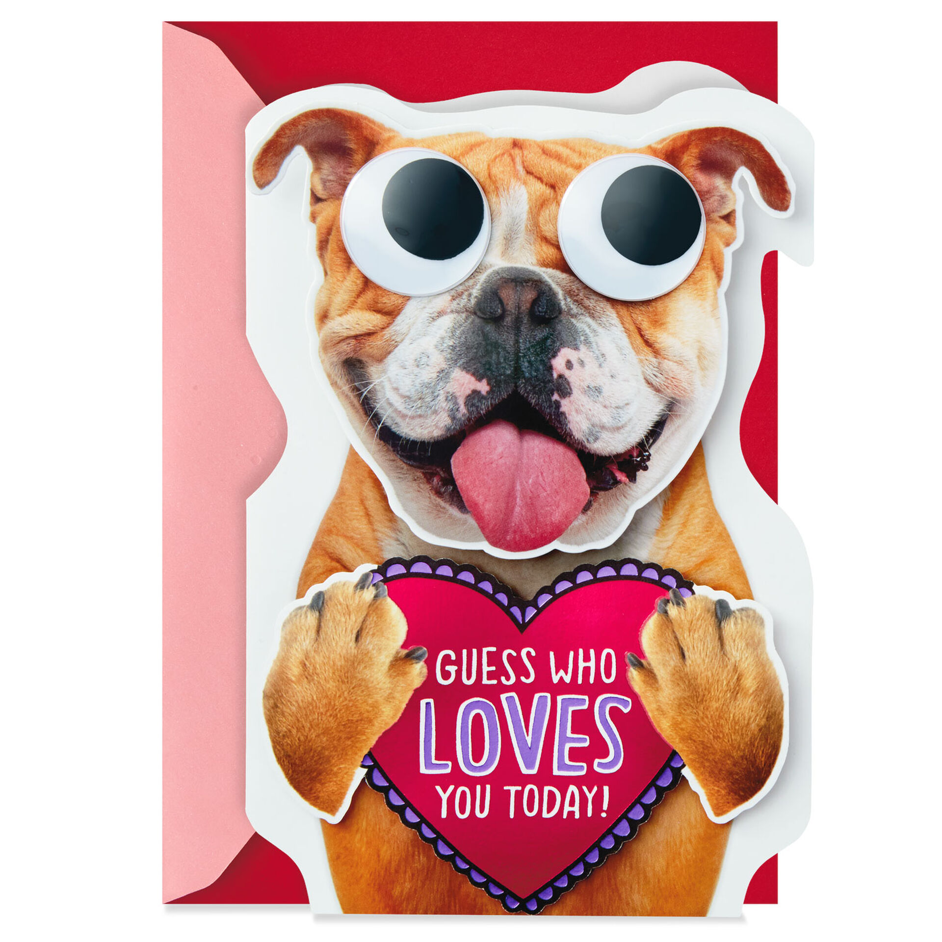 Bulldog Guess Who Loves You Funny Valentine's Day Card - Greeting Cards ...