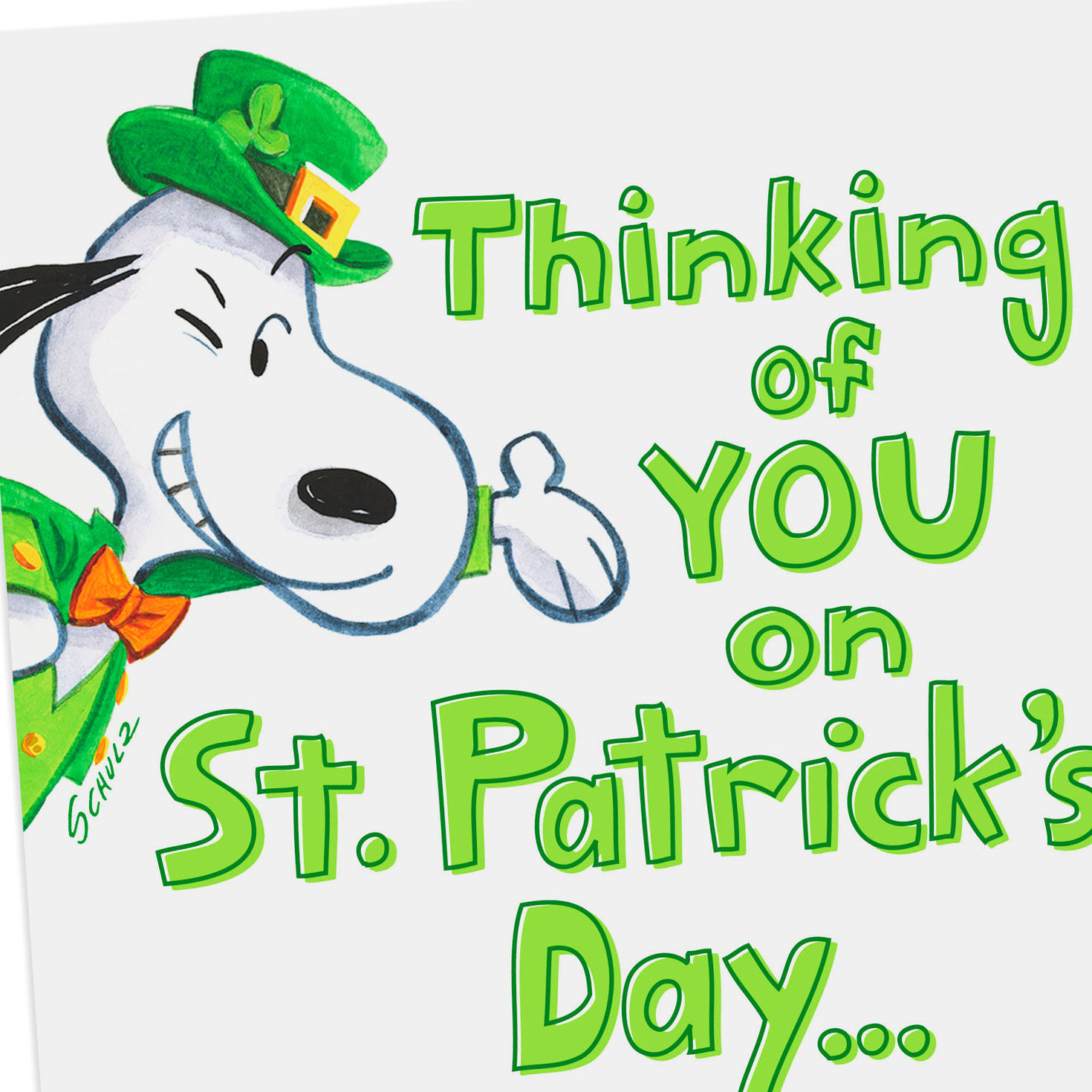 Peanuts&reg; Snoopy Happy Dance Musical St. Patrick's Day Card, , large image number 4
