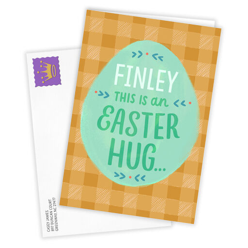 Hug With Your Name on It Folded Easter Photo Card, 