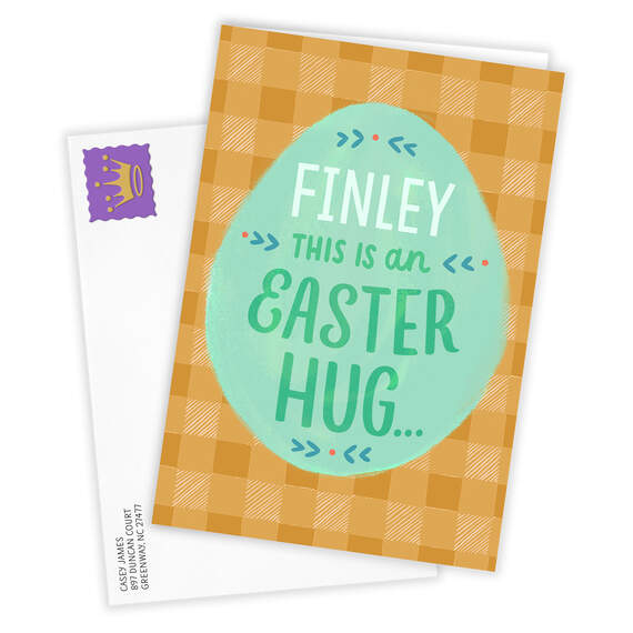 Hug With Your Name on It Folded Easter Photo Card, , large image number 2
