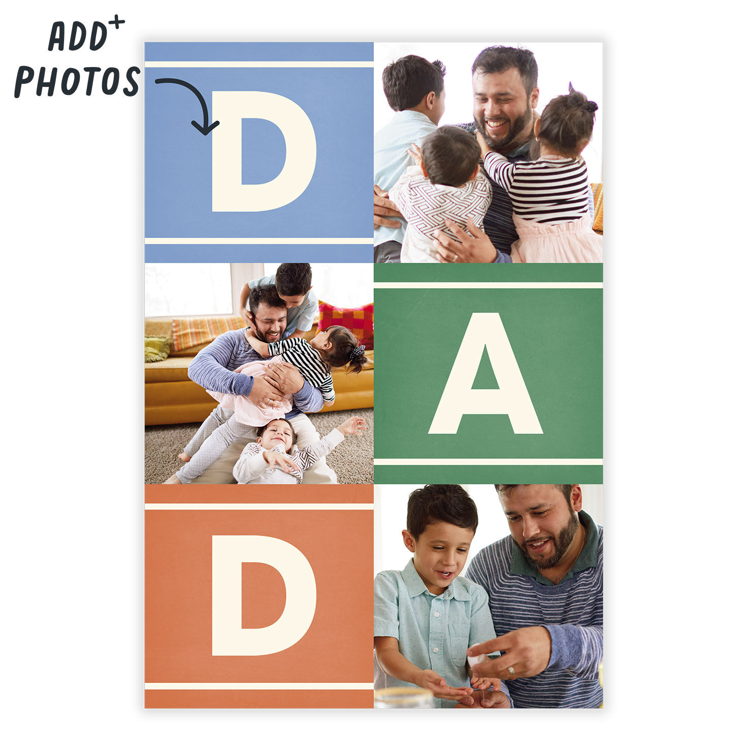 Photo Collage Color Blocks eCard, , large image number 2