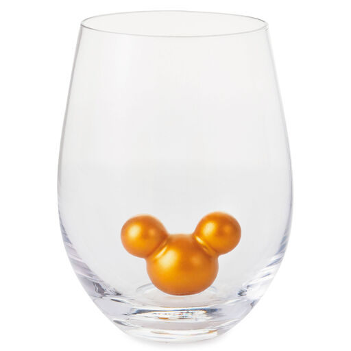 Disney Mickey Mouse Ears Silhouette Stemless Glass, 13 oz., 