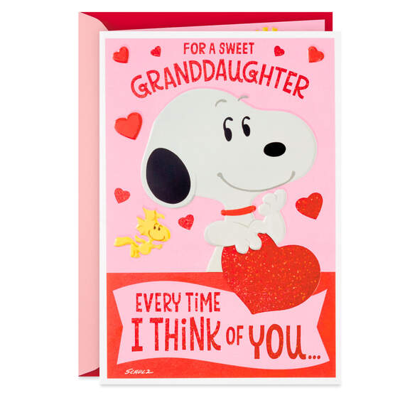 Peanuts® Snoopy Hugs Valentine's Day Card for Granddaughter, , large image number 1