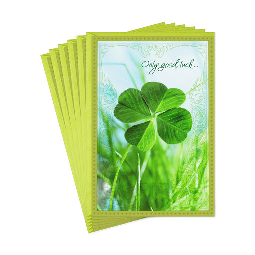 Four-Leaf Clover St. Patrick's Day Cards, Pack of 6, 