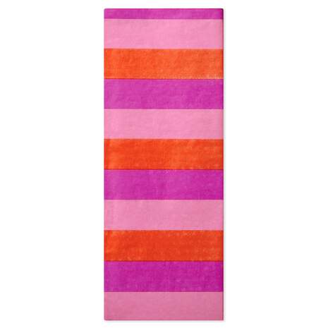 Warm Horizontal Stripes Tissue Paper, 4 sheets, Warm Horizontal, large