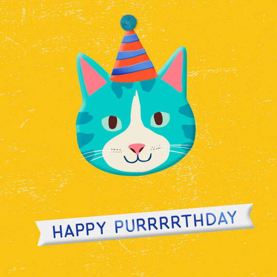 Happy Purrrrthday Birthday Card From the Cat, , large image number 4
