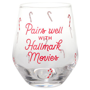 Hallmark Channel Pairs Well With Hallmark Movies Stemless Wine Glass, 14.5 oz.