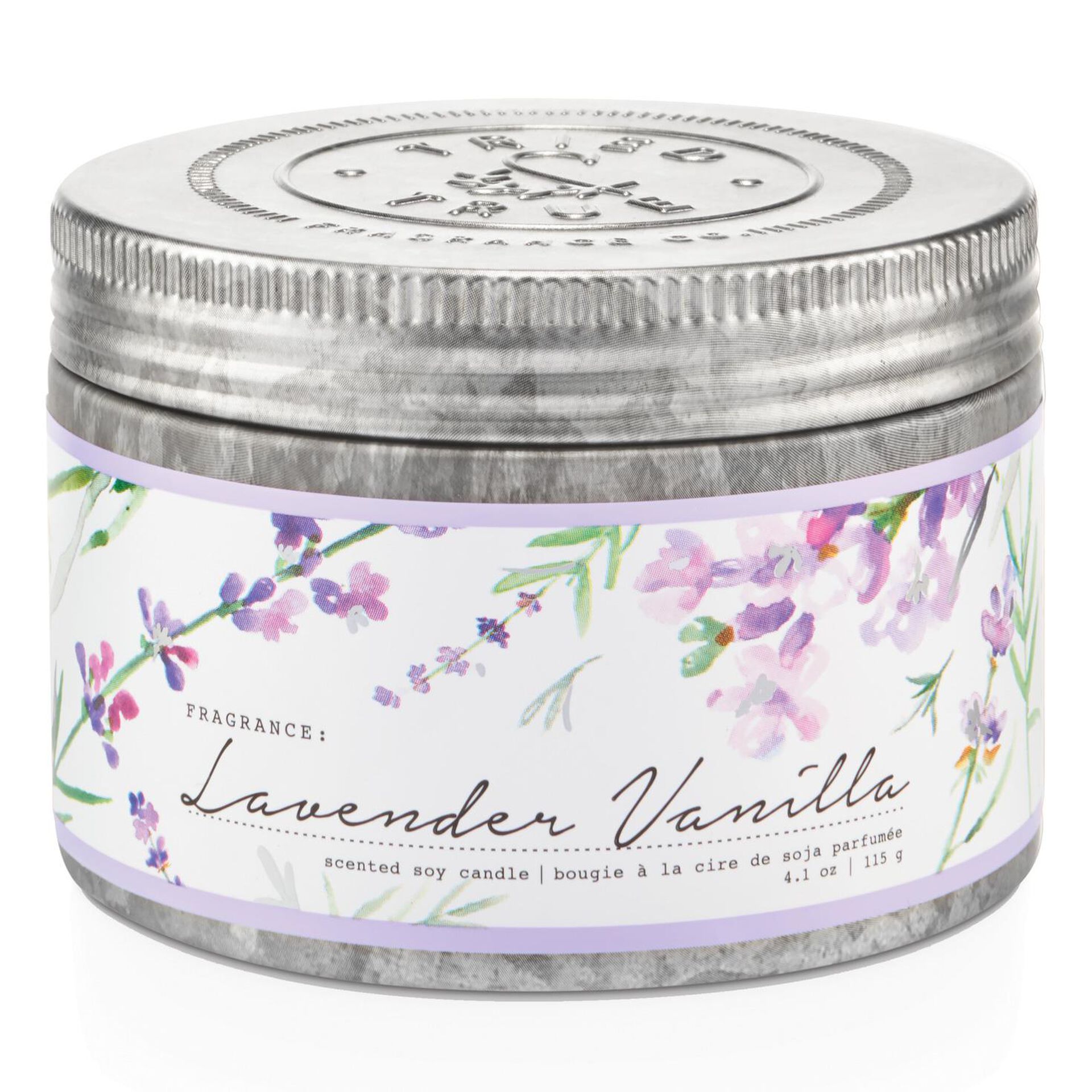Tried & True Lavender Vanilla Small Tin Candle, 4.1 oz. Candles Hallmark