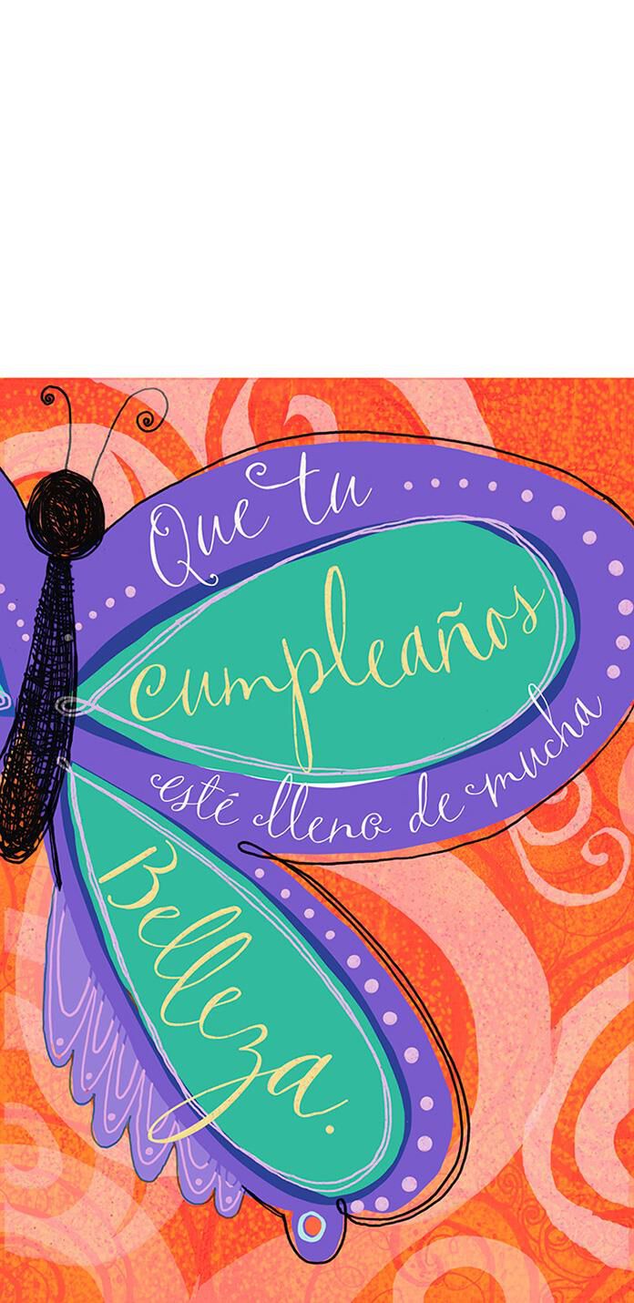 Butterfly Bouquet Spanish-Language Pop Up Birthday Card