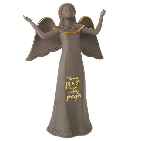 Mahogany Power in Prayer Black Angel Figurine, 8.5", , large