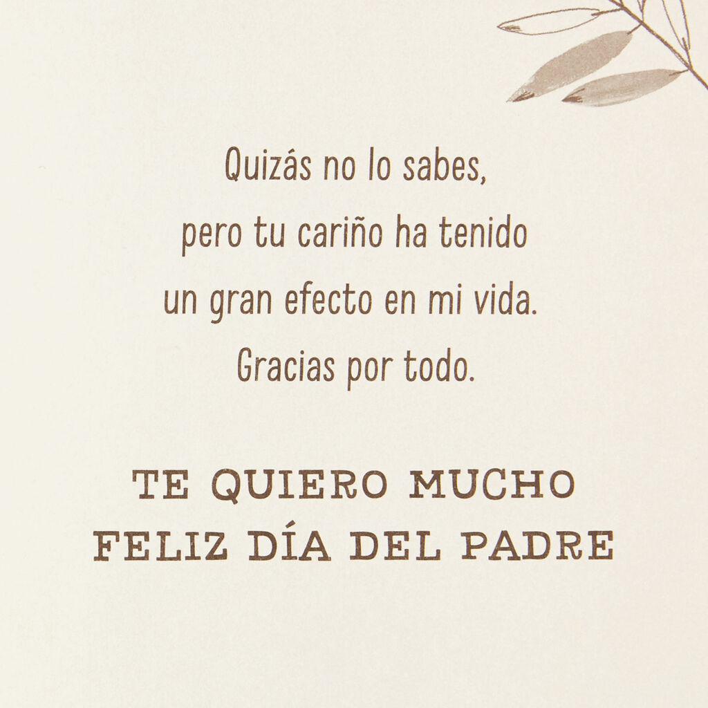 Grandfather Thank You For Everything Spanish Language Fathers Day Card - 