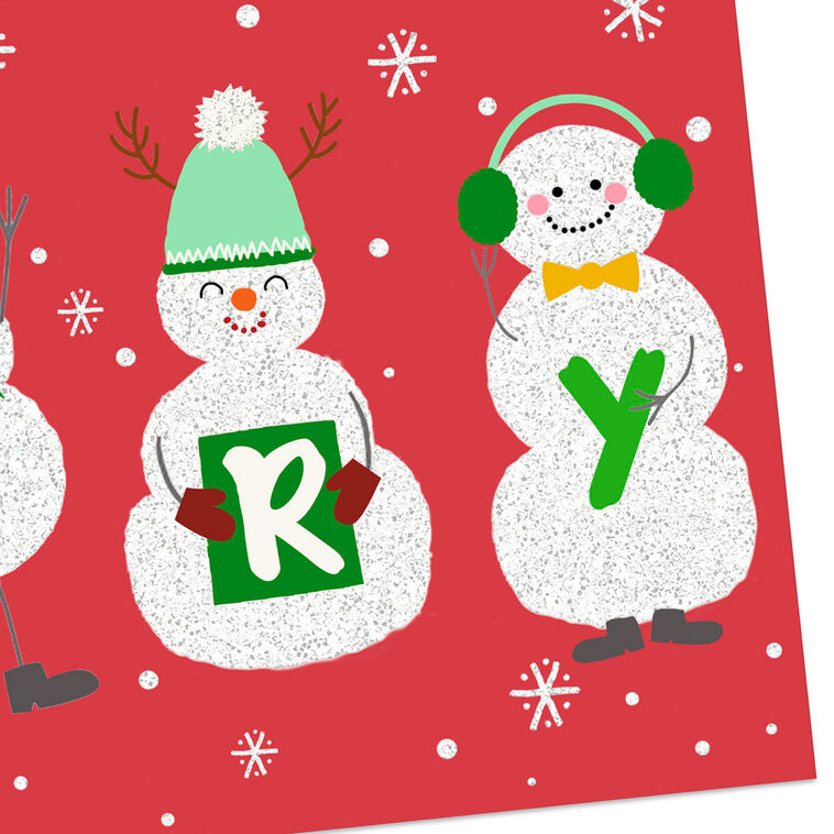Merry Snowmen on Red Money Holder Christmas Cards cover detail image number 6