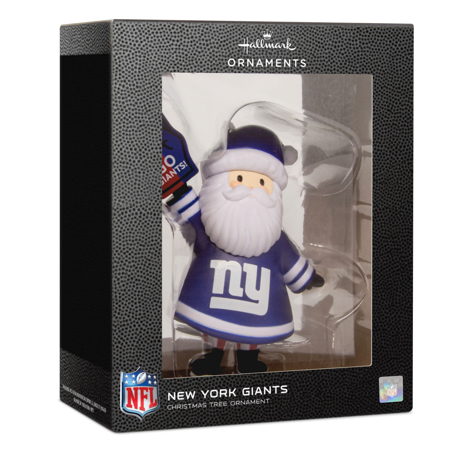 New York Giants Santa Fan Christmas Ornament  image number 7