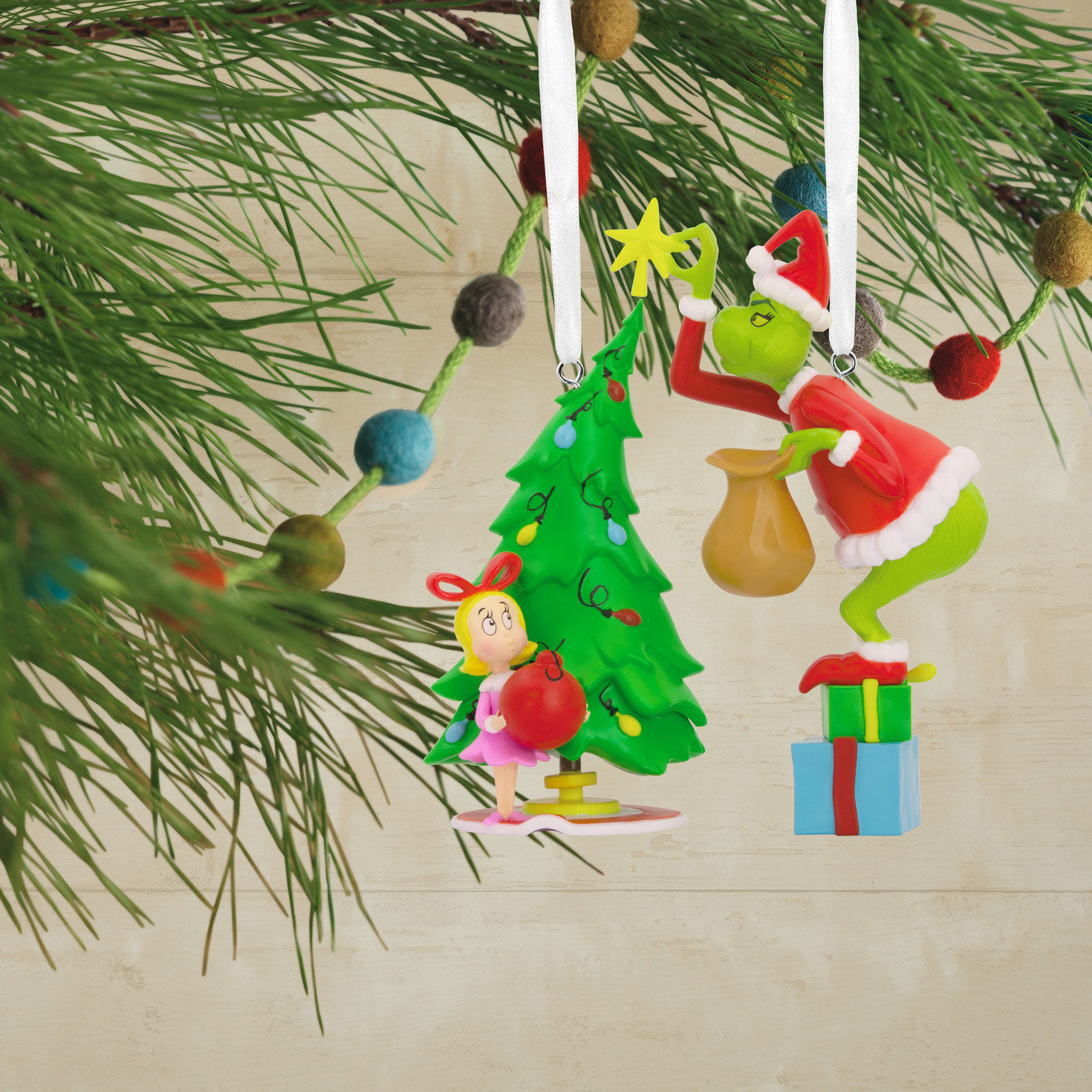 Dr. Seuss's How the Grinch Stole Christmas!&trade; Grinch and Cindy-Lou Who Hallmark Ornaments, Set of 2, , large image number 5