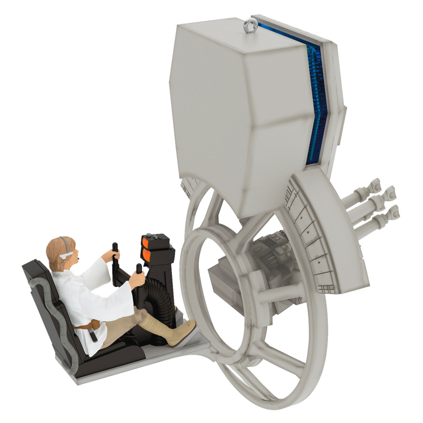 Star Wars Luke Skywalker in Spaceship Seat Ornament Back image number 6