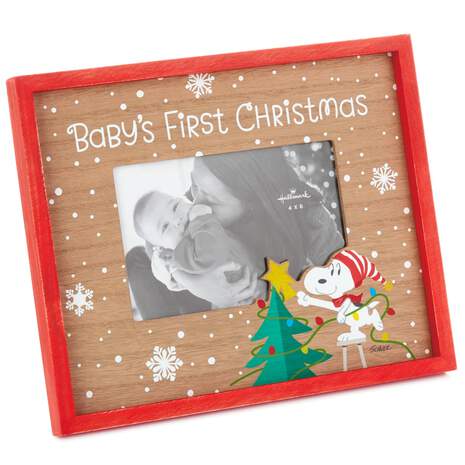 Peanuts® Snoopy Baby's First Christmas Picture Frame, 4x6, , large