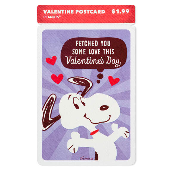 Peanuts® Snoopy Fetched You Some Love Valentine's Day Postcard, , large image number 1