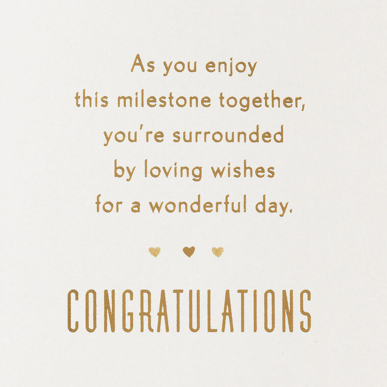 Surrounded By Loving Wishes Anniversary Card for Couple, , large image number 3