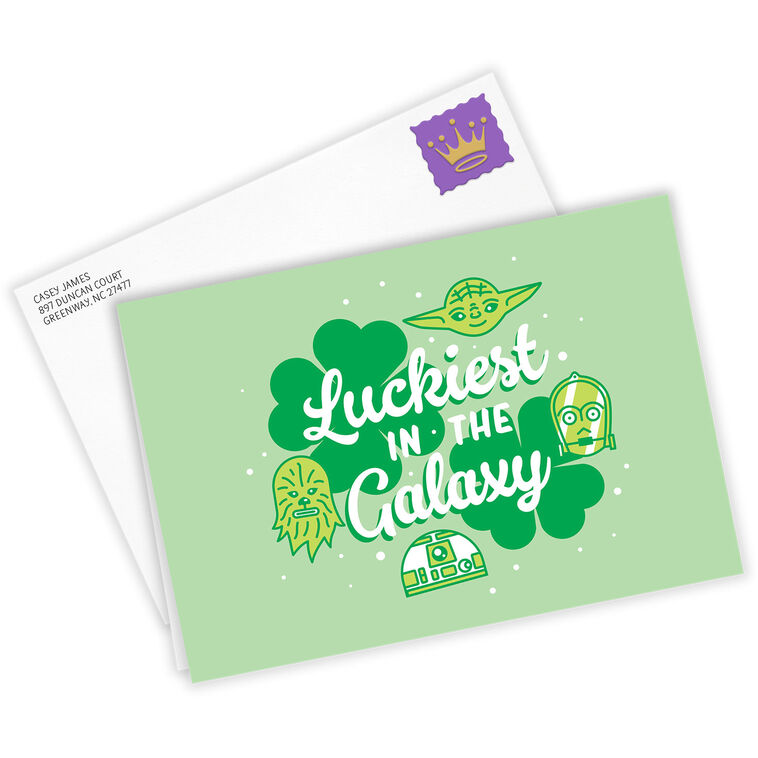 Star Wars™ Luckiest in the Galaxy Custom St. Patrick's Day Card, , large image number 2