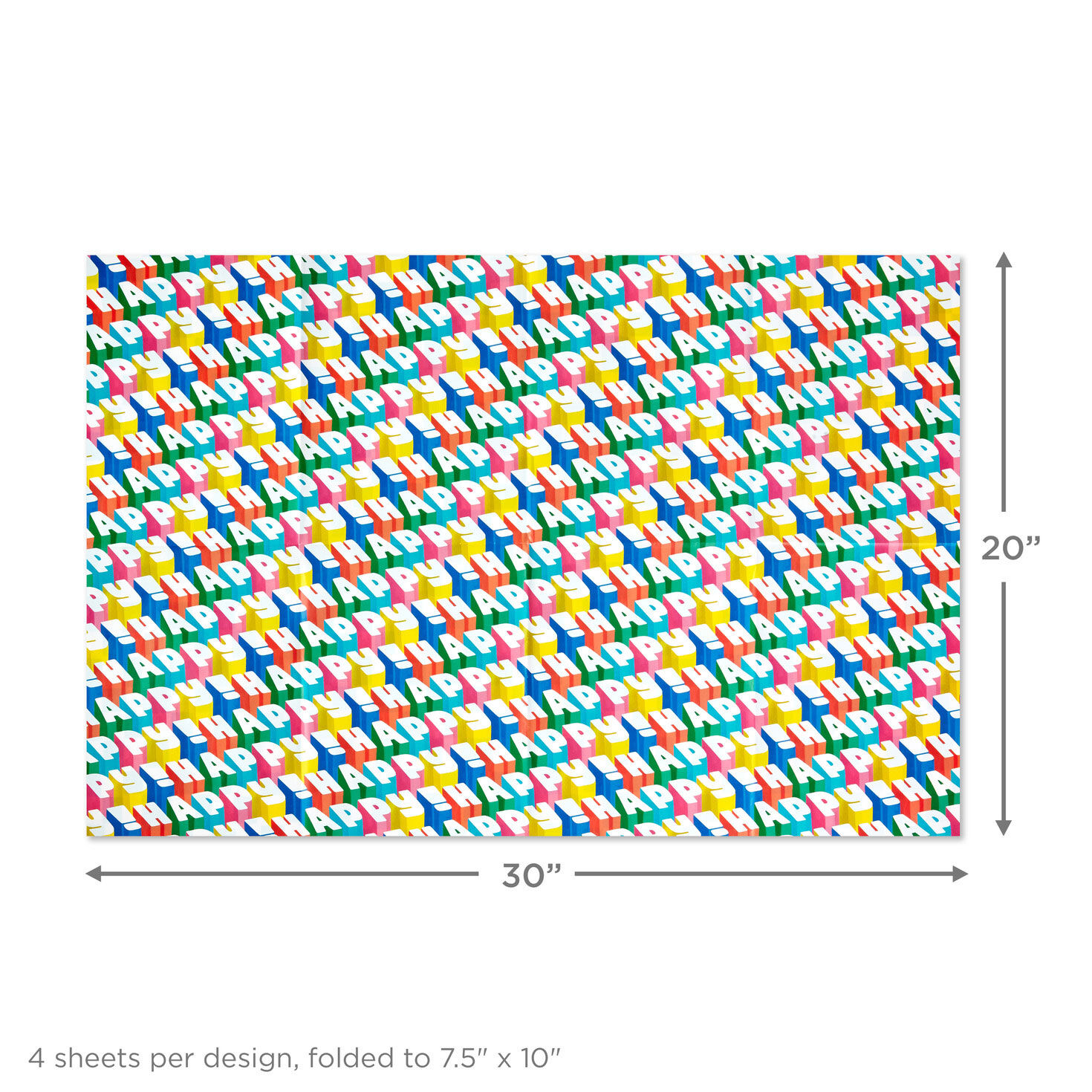 Birthdays and Beyond Reversible Flat Wrapping Paper Assortment With